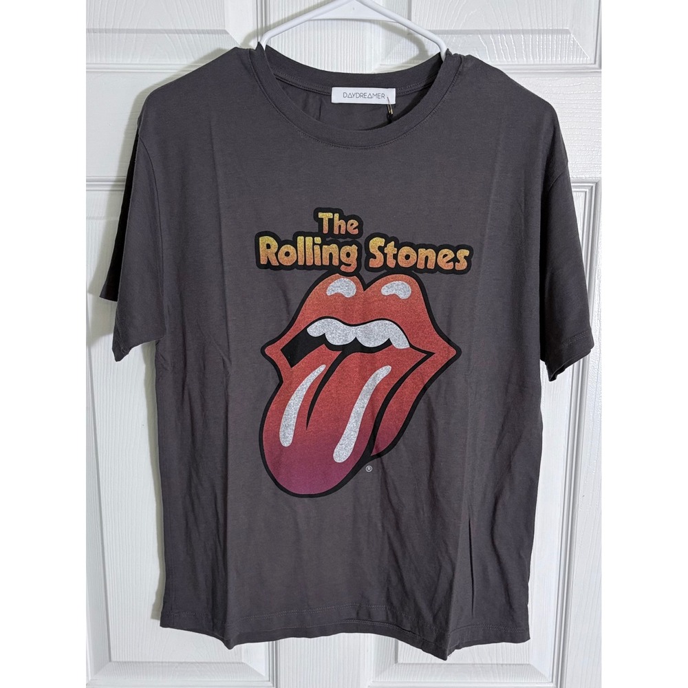 Daydreamer Rolling Stones T-Shirt S Gray Graphic Band Tee Made in USA NEW
